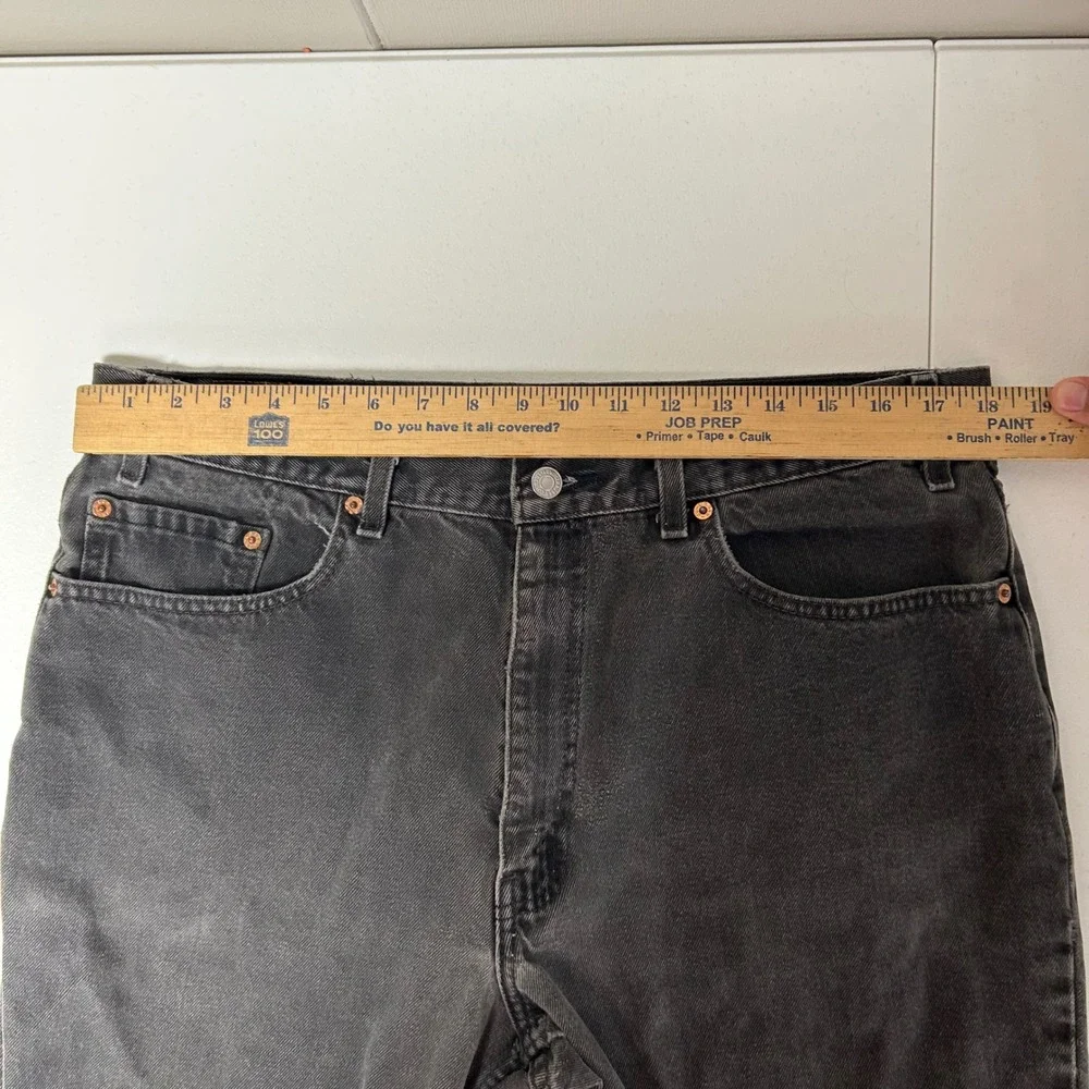 VTG Levi's 550 Relaxed Fit Jeans Mens 38x32 (Fit 36x30) Faded Black Tapered Leg